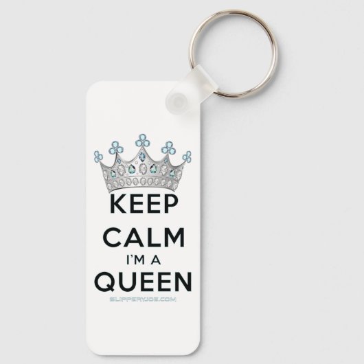 SlipperyJoe's Keep Calm Queen koninklijke kroonjuw Sleutelhanger (Achterkant)