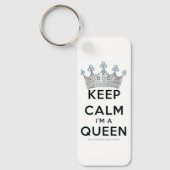 SlipperyJoe's Keep Calm Queen koninklijke kroonjuw Sleutelhanger (Voorkant)