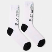 SlipperyJoe's Keep Calm Queen koninklijke kroonjuw Sokken (Rechts)