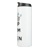 SlipperyJoe's Keep Calm Queen koninklijke kroonjuw Thermosbeker (Geroteerd rechts)