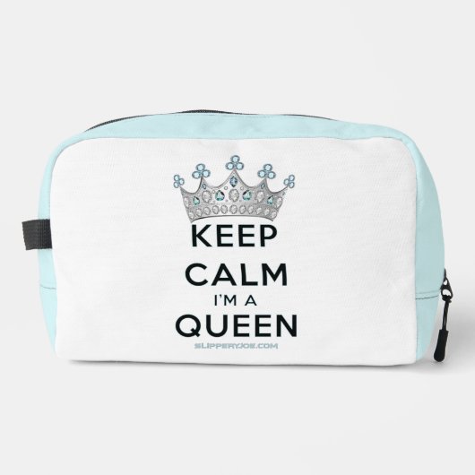 SlipperyJoe's Keep Calm Queen koninklijke kroonjuw Toilettasje (Voorkant)