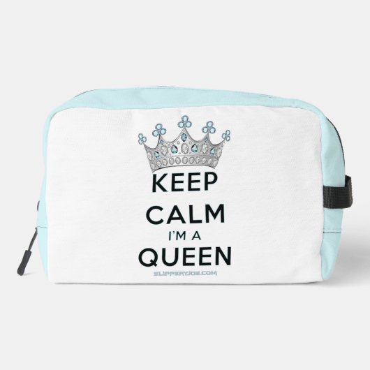 SlipperyJoe's Keep Calm Queen koninklijke kroonjuw Toilettasje (Achterkant)