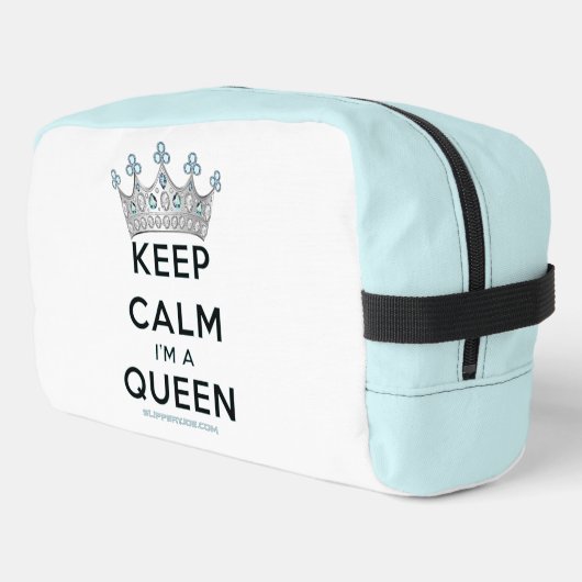 SlipperyJoe's Keep Calm Queen koninklijke kroonjuw Toilettasje (Linkerhoek)
