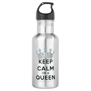 SlipperyJoe's Keep Calm Queen koninklijke kroonjuw Waterfles