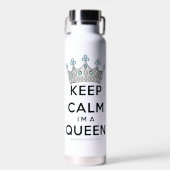 SlipperyJoe's Keep Calm Queen koninklijke kroonjuw Waterfles (Voorkant)