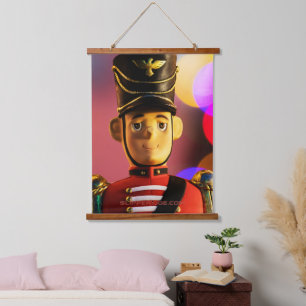 SlipperyJoe's kerst klassieke speelgoed soldaat vr Hangend Wandkleed