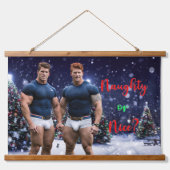 SlipperyJoe's kerstbomen vakantie kleurrijke vib Hangend Wandkleed (Voorkant)