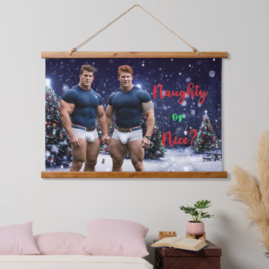 SlipperyJoe's kerstbomen vakantie kleurrijke vib Hangend Wandkleed (Slaapkamer)