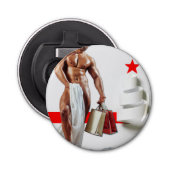 SlipperyJoe's kerstinkopen white paper spira Button Flesopener (Voorkant)