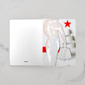 SlipperyJoe's kerstinkopen white paper spira Folie Feestdagenkaart (Buiten Laag)