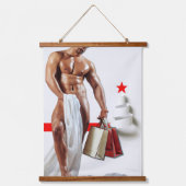 SlipperyJoe's kerstinkopen white paper spira Hangend Wandkleed (Voorkant)