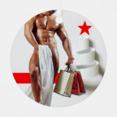 SlipperyJoe's kerstinkopen white paper spira Metalen Ornament (Voorkant)