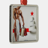 SlipperyJoe's kerstinkopen white paper spira Metalen Ornament (Rechts)