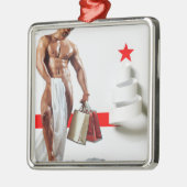 SlipperyJoe's kerstinkopen white paper spira Metalen Ornament (Links)