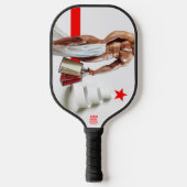 SlipperyJoe's kerstinkopen white paper spira Pickleball Paddle (Voorkant)