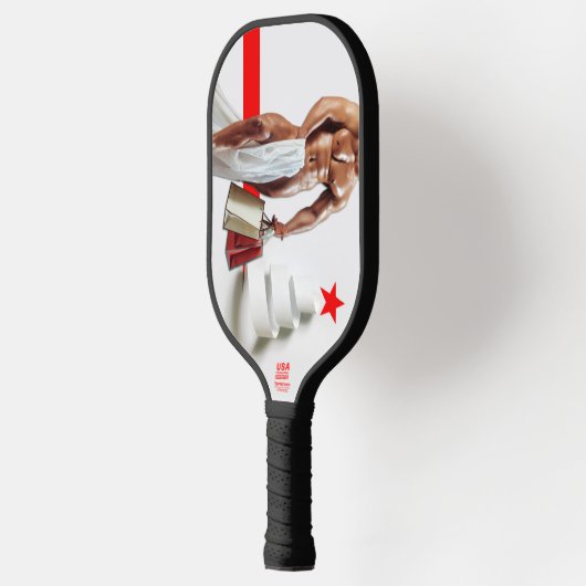 SlipperyJoe's kerstinkopen white paper spira Pickleball Paddle (Links)