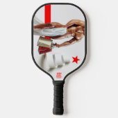 SlipperyJoe's kerstinkopen white paper spira Pickleball Paddle (Achterkant)