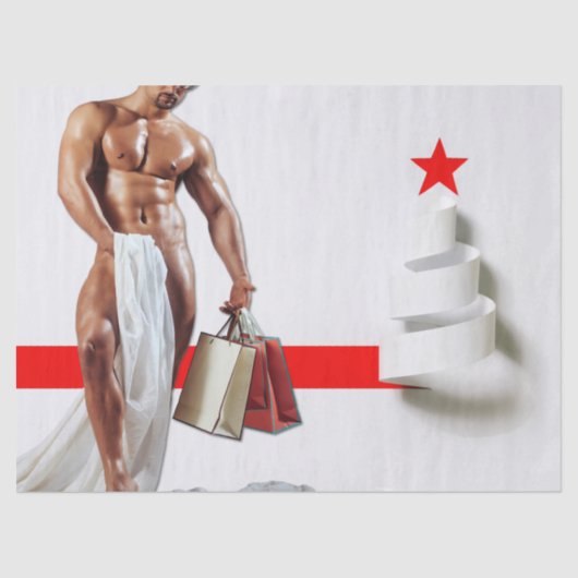 SlipperyJoe's kerstinkopen white paper spira Tissuepapier (Voorkant)