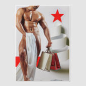 SlipperyJoe's kerstinkopen white paper spira Vellum Uitnodigingen (Voorkant)