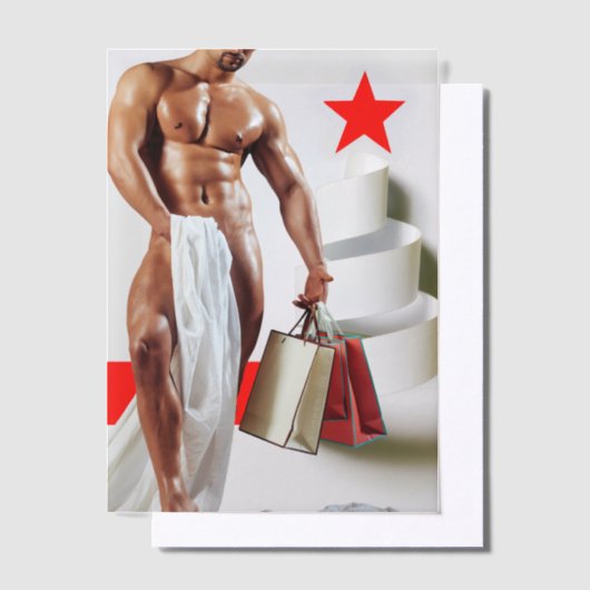 SlipperyJoe's kerstinkopen white paper spira Vellum Uitnodigingen (Offset)