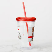 SlipperyJoe's Kerstinkopen wit papier spira Acryl Drinkbeker (Links)