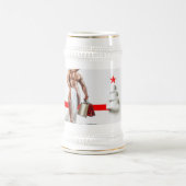 SlipperyJoe's Kerstinkopen wit papier spira Bierpul (Center)