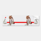 SlipperyJoe's Kerstinkopen wit papier spira Bumpersticker (Voorkant)