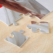 SlipperyJoe's Kerstinkopen wit papier spira Legpuzzel (Zijkant)
