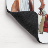 SlipperyJoe's Kerstinkopen wit papier spira Muismat (Hoek)