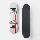 SlipperyJoe's Kerstinkopen wit papier spira Persoonlijk Skateboard (Voorkant)