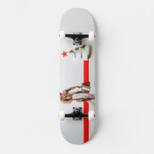 SlipperyJoe's Kerstinkopen wit papier spira Persoonlijk Skateboard (Voorkant)