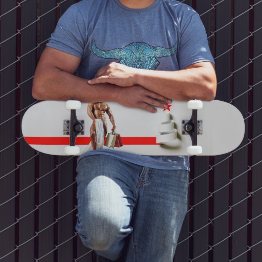 SlipperyJoe's Kerstinkopen wit papier spira Persoonlijk Skateboard (Buiten 3)