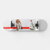 SlipperyJoe's Kerstinkopen wit papier spira Persoonlijk Skateboard (Horizontaal)