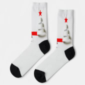 SlipperyJoe's kerstinkopen wit papier spira Sokken (Links)
