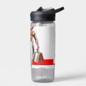 SlipperyJoe's Kerstinkopen wit papier spira Waterfles (Links)