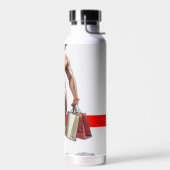 SlipperyJoe's Kerstinkopen wit papier spira Waterfles (Links)
