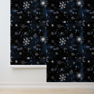SlipperyJoe's Kerstmis winter magisch vredig bij Behang