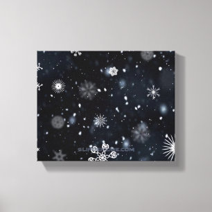 SlipperyJoe's Kerstmis winter magisch vredig bij Canvas Afdruk