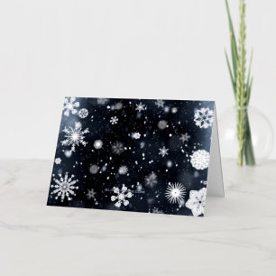 SlipperyJoe's Kerstmis winter magisch vredig bij Folie Feestdagenkaart