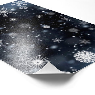 SlipperyJoe's Kerstmis winter magisch vredig bij Foto Afdruk