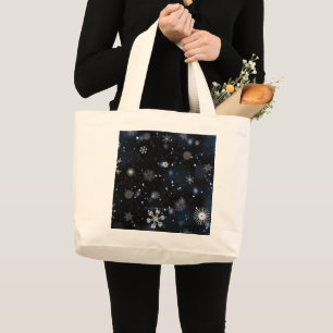 SlipperyJoe's Kerstmis winter magisch vredig bij Grote Tote Bag