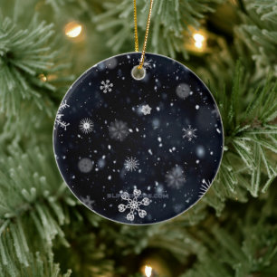 SlipperyJoe's Kerstmis winter magisch vredig bij Keramisch Ornament