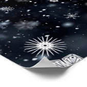 SlipperyJoe's Kerstmis winter magisch vredig bij Poster (Hoek)