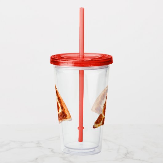 SlipperyJoe's klassieke pepperoni pizza gesmolten Acryl Drinkbeker (Rechts)
