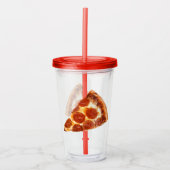 SlipperyJoe's klassieke pepperoni pizza gesmolten Acryl Drinkbeker (Voorkant)