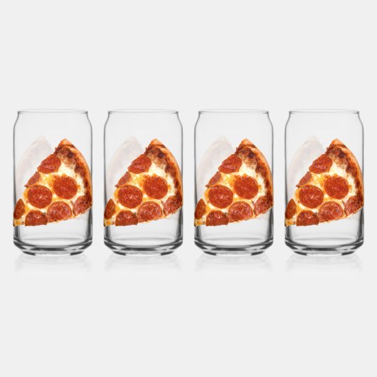 SlipperyJoe's klassieke pepperoni pizza gesmolten Blikvorm Glas (Achterkant)
