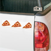 SlipperyJoe's klassieke pepperoni pizza gesmolten Bumpersticker (Op Truck)