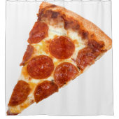 SlipperyJoe's klassieke pepperoni pizza gesmolten Douchegordijn (Voorkant)