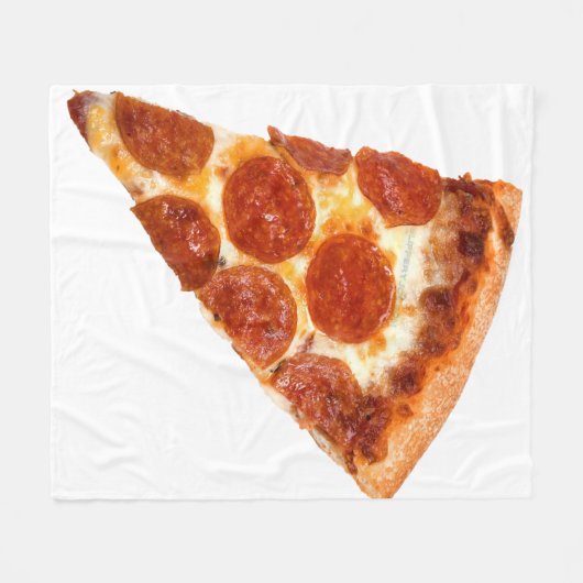 SlipperyJoe's klassieke pepperoni pizza gesmolten Fleece Deken (Voorkant (Horizontaal))