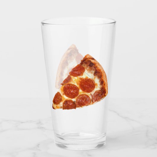 SlipperyJoe's klassieke pepperoni pizza gesmolten Glas (Achterkant)